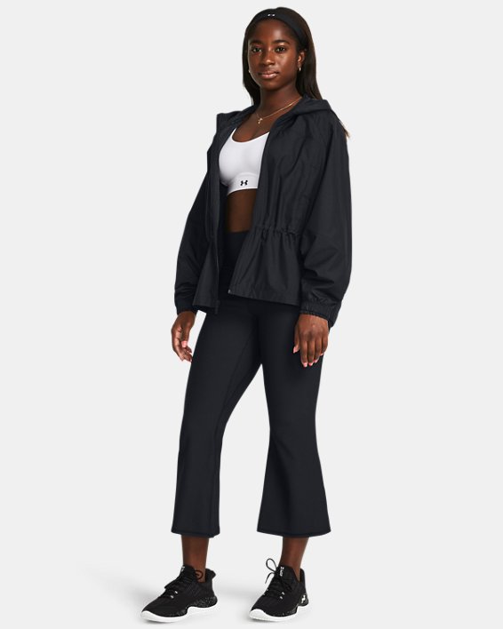 กางเกงขาบานทรงคร็อป UA Meridian Rib สำหรับผู้หญิง in Black image number 2